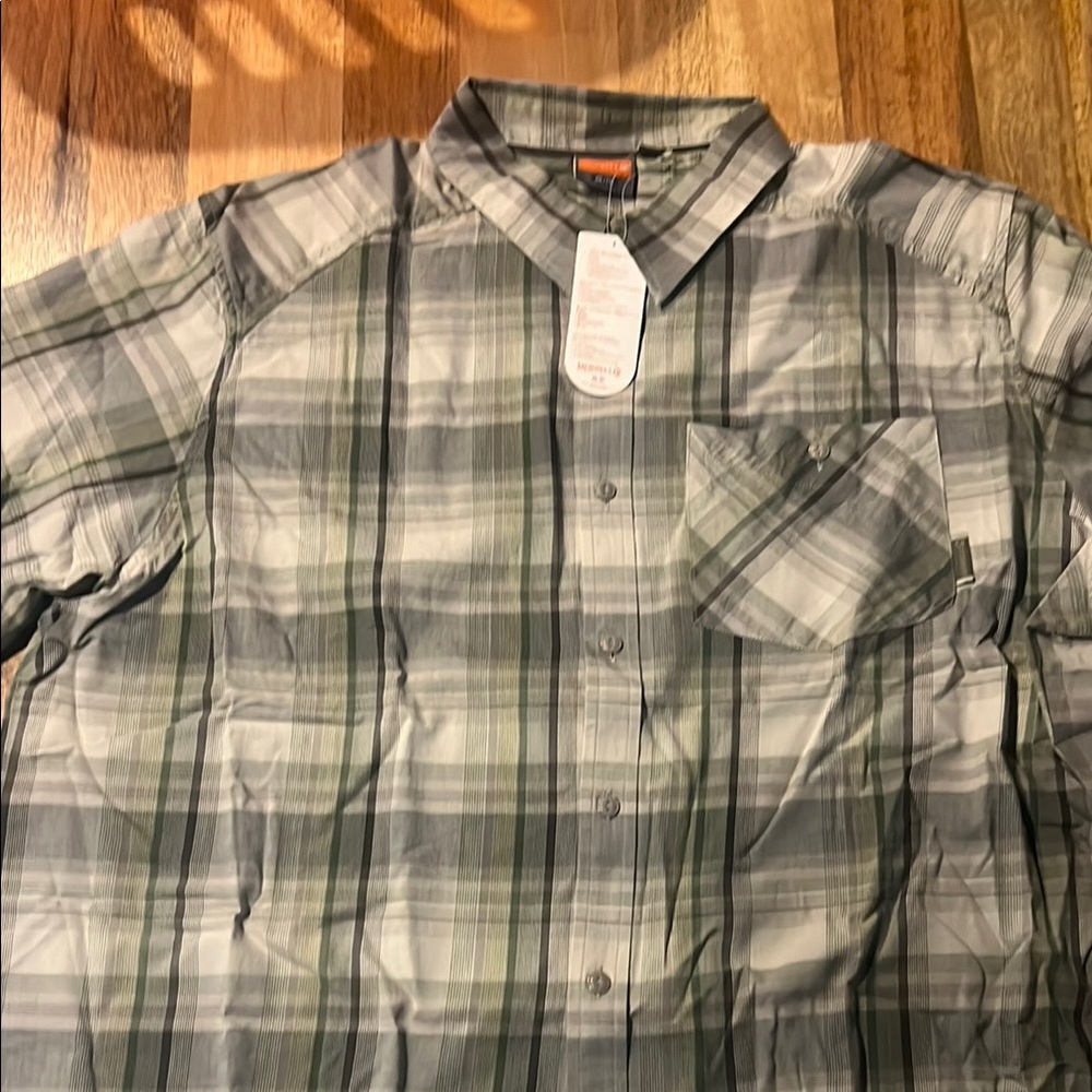 MERRELL Men's Green Plaid Shirt